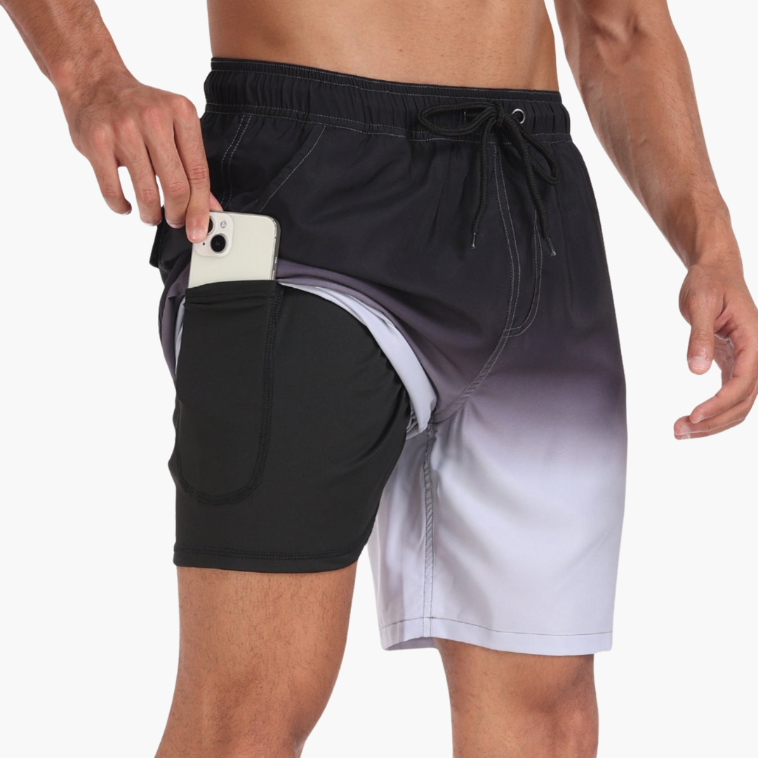 Finjas - Herren Stretch-Shorts mit Innenslip Grau