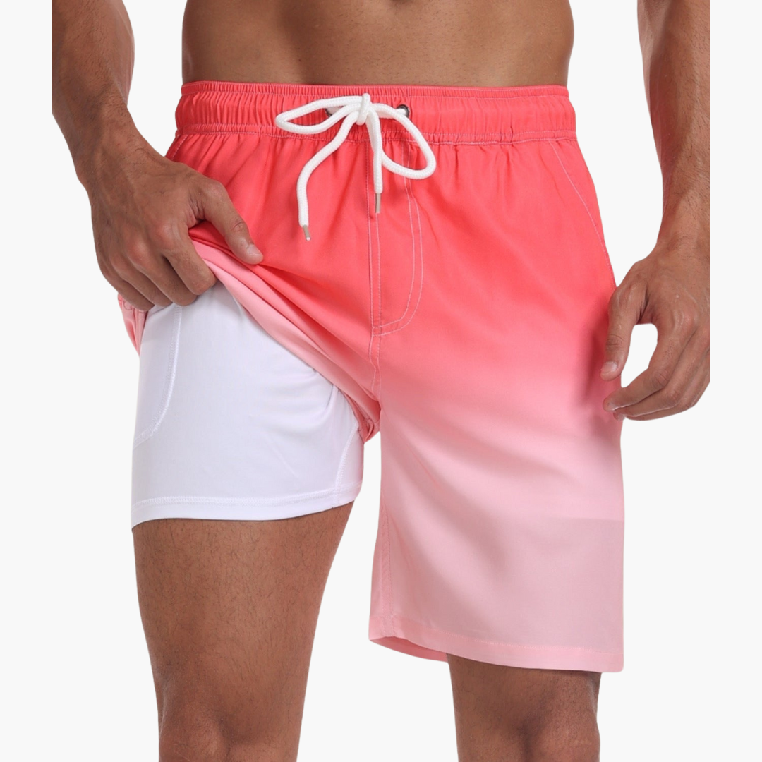 Finjas - Herren Stretch-Shorts mit Innenslip Rosa