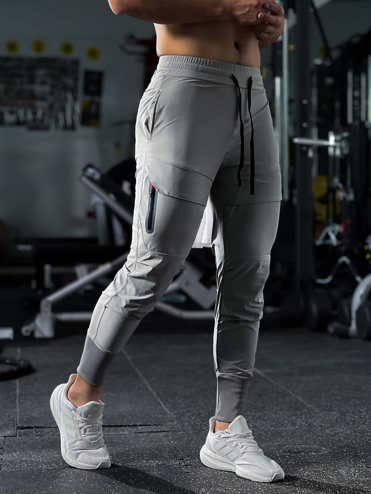 Flavio - Herren Jogginghose Schwarz Trainingshose Grau