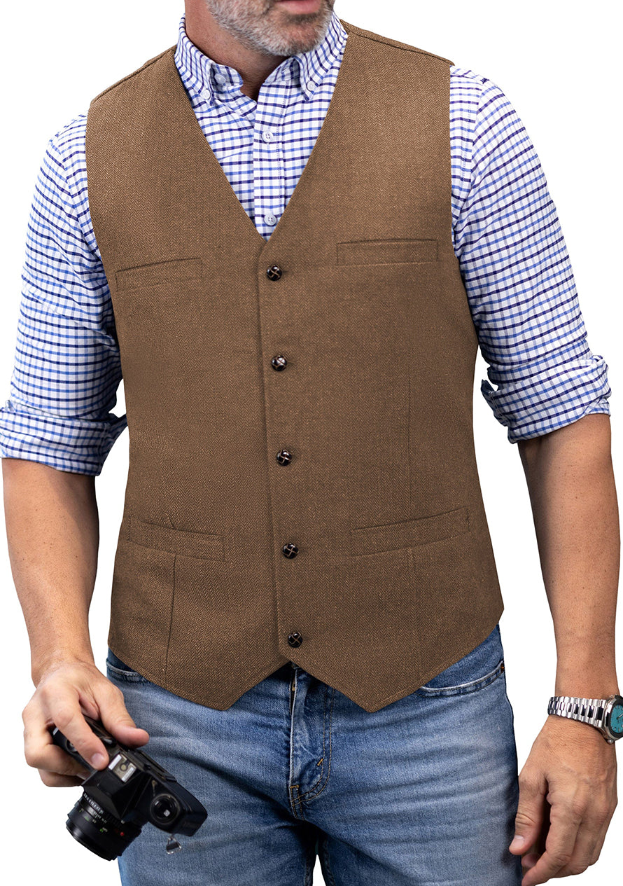 Florent - Stilvolles Herren-Chaleco Braun