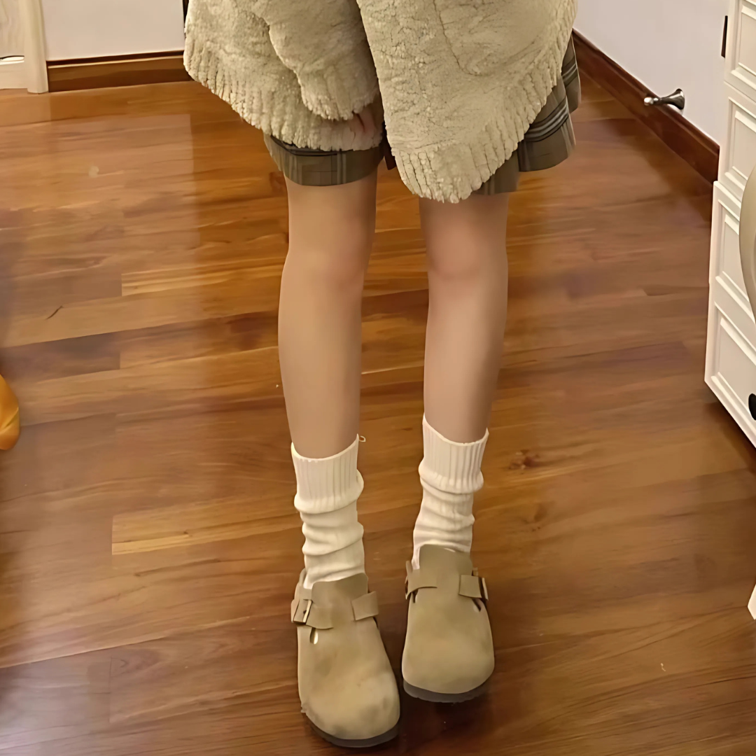 Francesca- Bequem Klassischer Stil Geschlossene Zehen Flache Sandalen Hellbraun 1