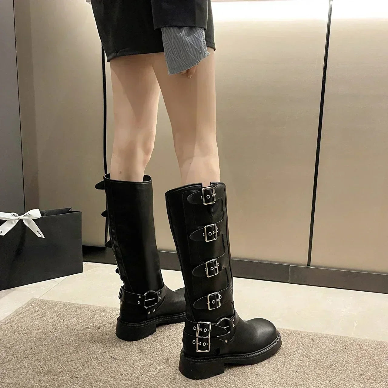 Kyline - Elegante kniehohe Plateaustiefel