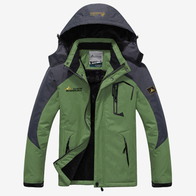 Ismael - Warme Herren Winterjacke mit Kapuze und Taschen