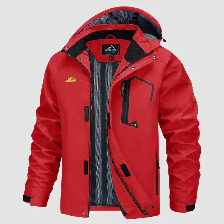 Ismael - Warme Herren Winterjacke mit Kapuze und Taschen