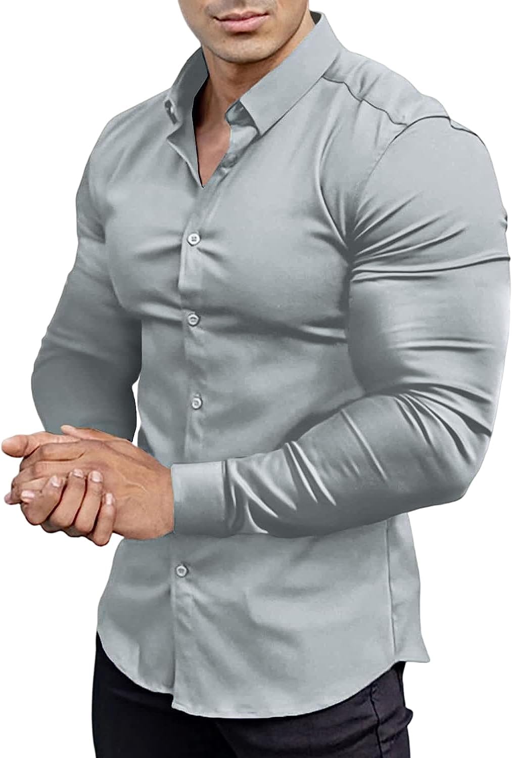 Gideon - Slim-Fit Herrenhemd für Frühling 2025 Grau