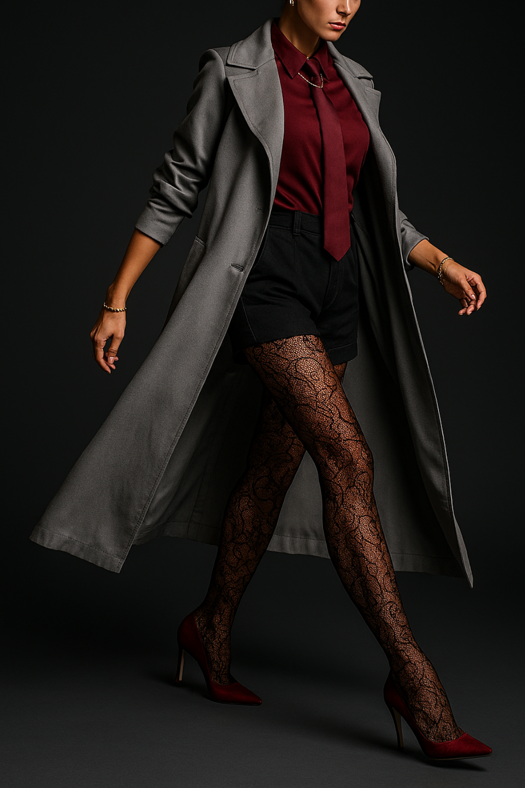 Serena - Übergroßer Patchwork-Trenchcoat