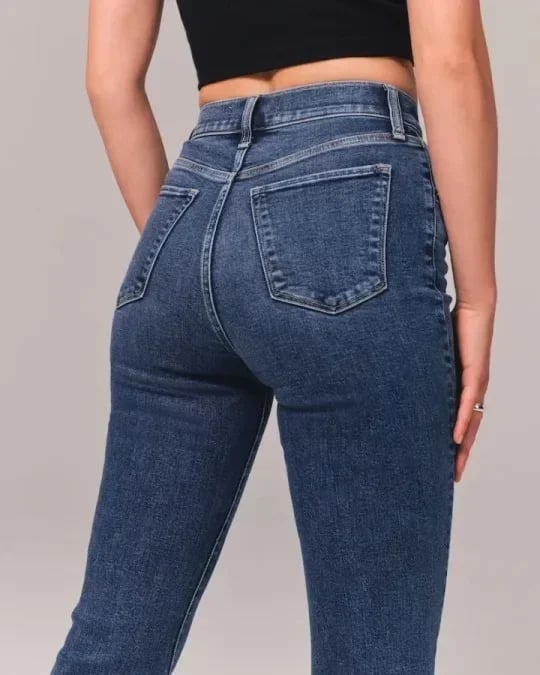 Gudrun - Stilvolle Jeans mit hoher Taille Dunkelblau 4