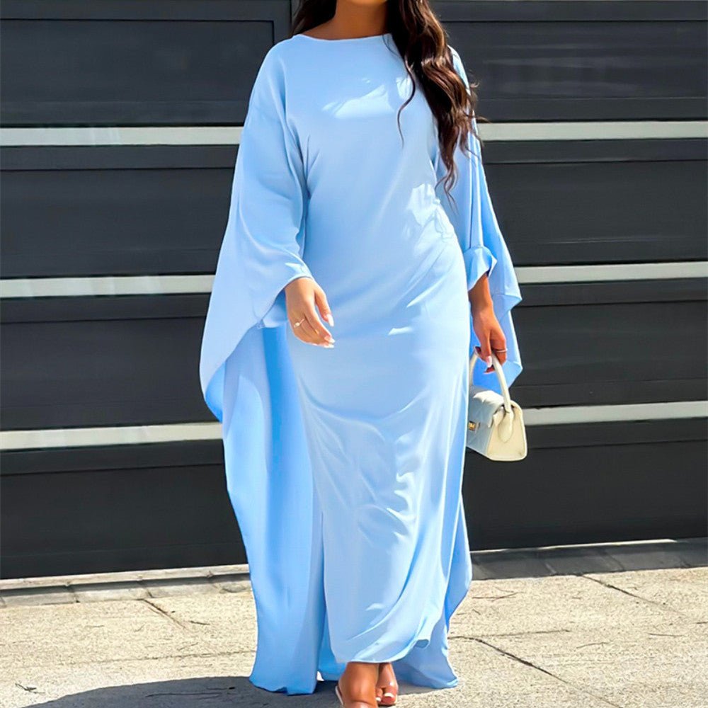 Halina-Relaxed Dress komfortabel Hellblau