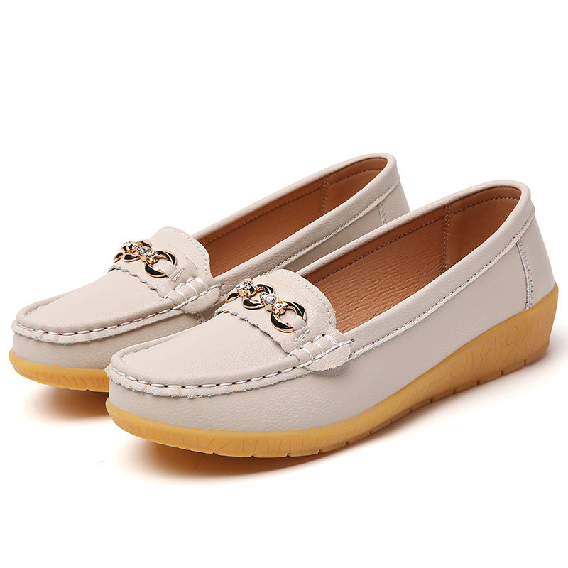 Hedda – Bequeme Slipper-Loafer zum Hineinschlüpfen Beige