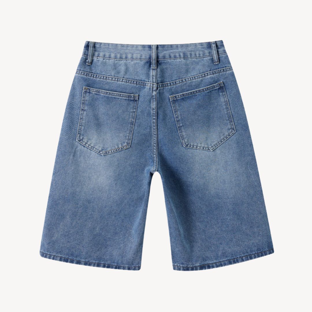 Heike – Weite Herren Baggy Jeansshorts blau 2