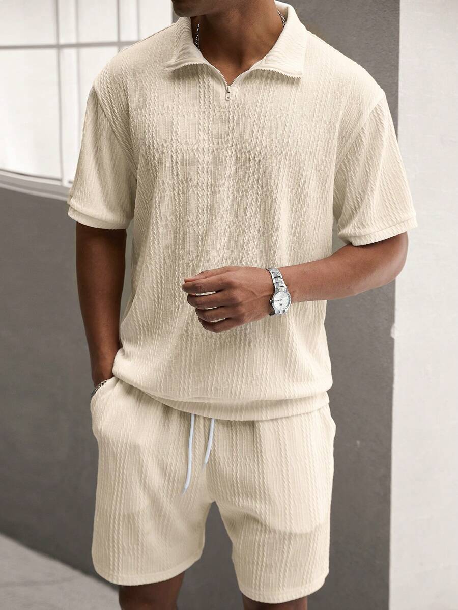 Heiko – Herren Polo Set Mit Frontzip Kurzarm Und Shorts 1