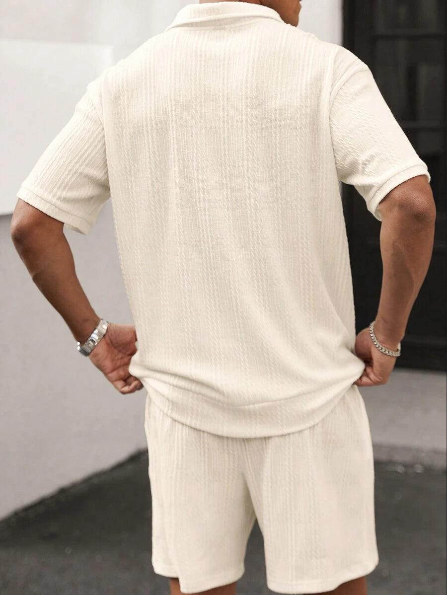 Heiko – Herren Polo Set Mit Frontzip Kurzarm Und Shorts 2