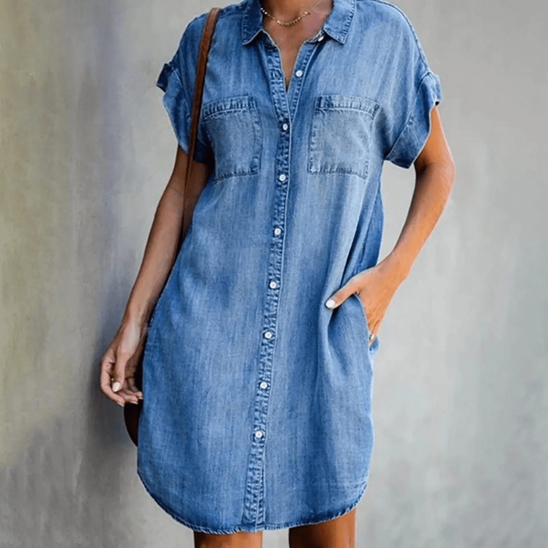 Humilia-Jeanshemdkleid Hellblau 2