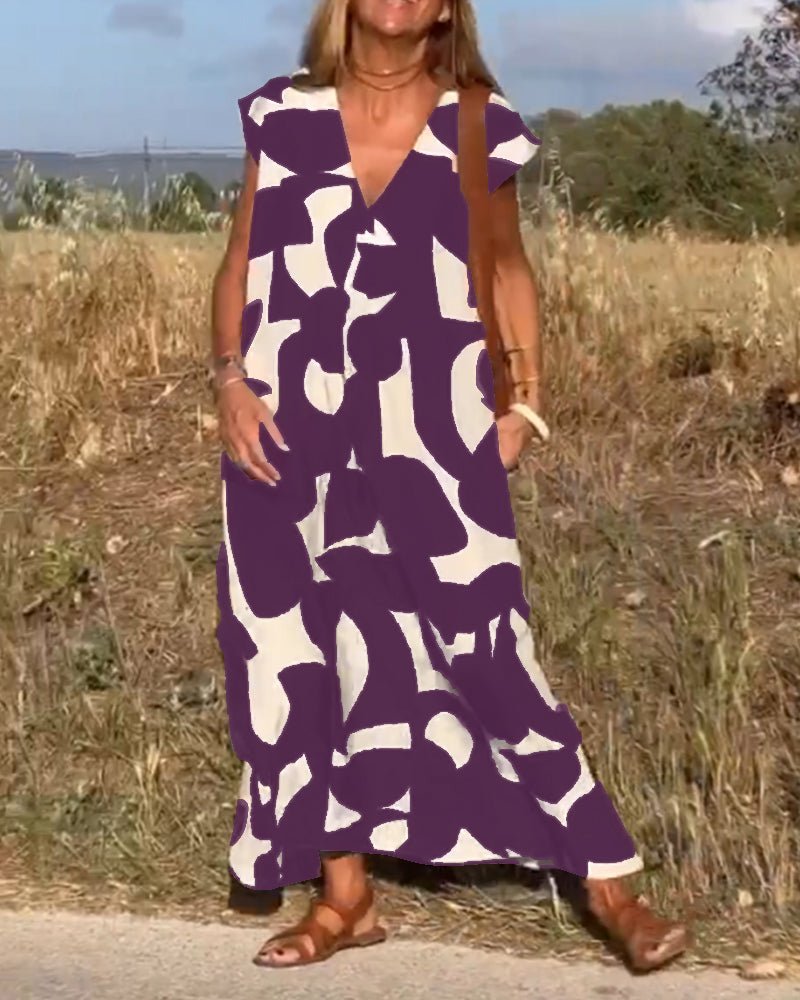 Idette- Maxikleid Casual Eleganz Lila