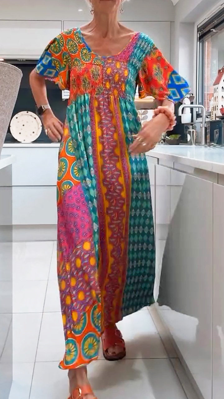 Ieva- Bohème-Kleid Orange