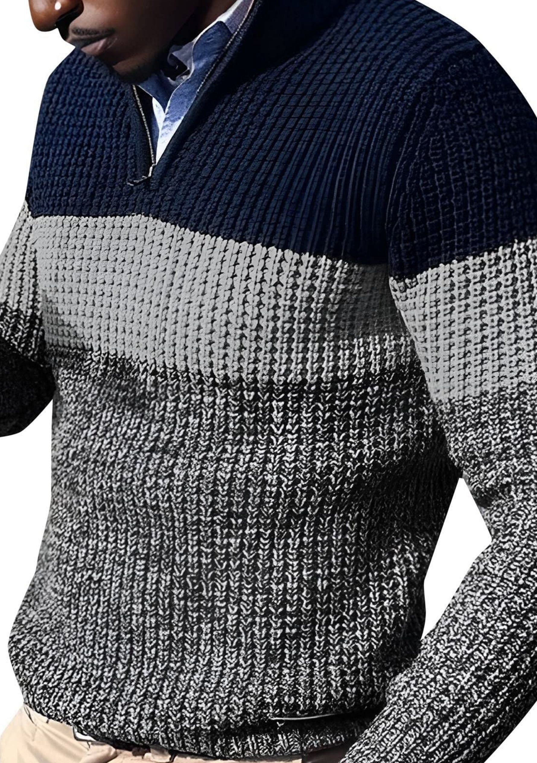 Ignatius -Herren Pullover Color Block
