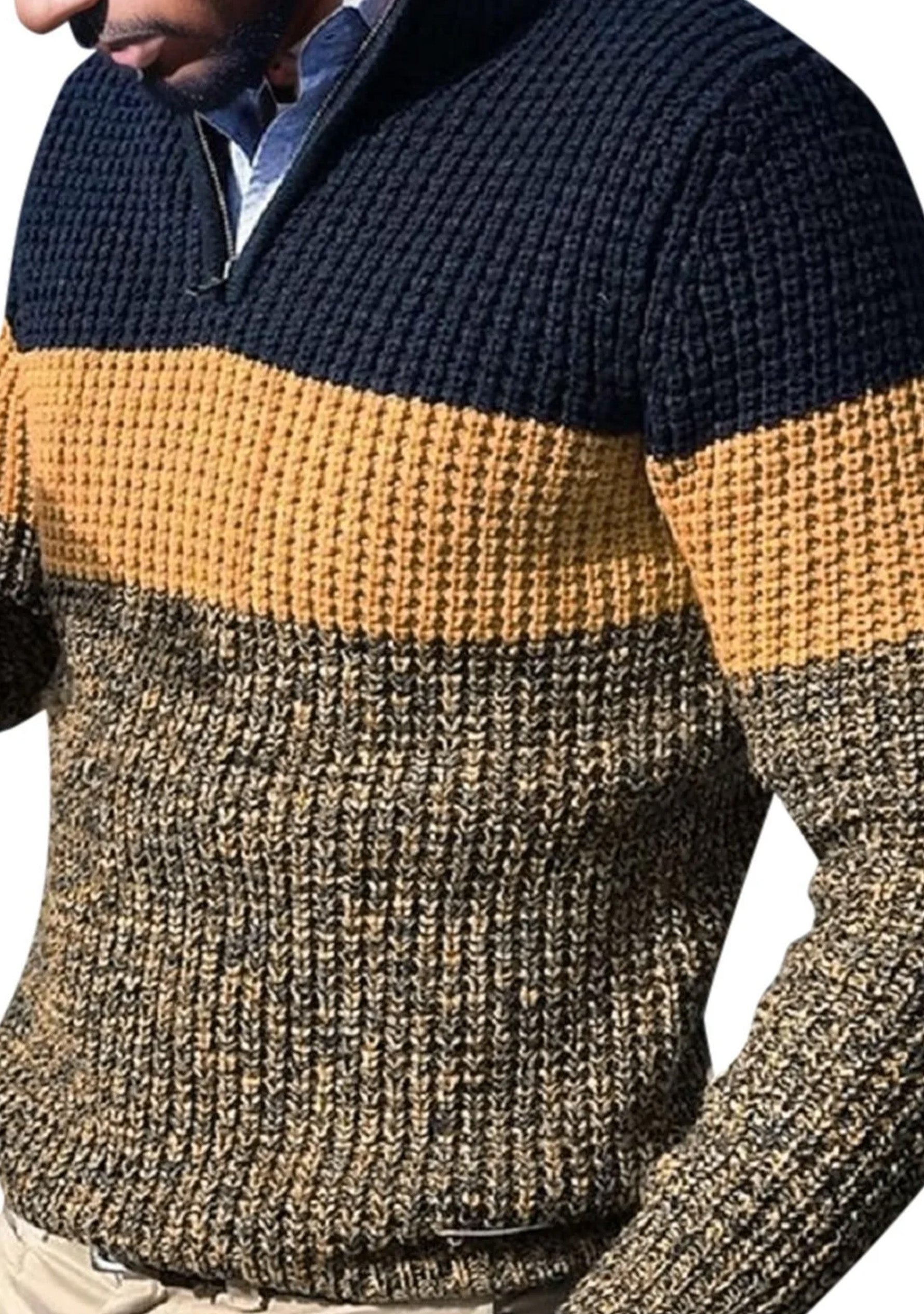 Ignatius -Herren Pullover Color Block