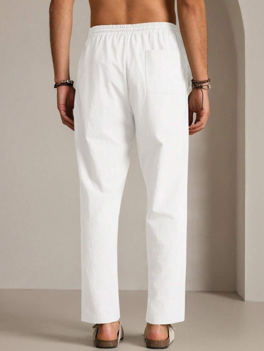 Ilias – Lange Hose Herren Unifarbe Alltag Business Stil