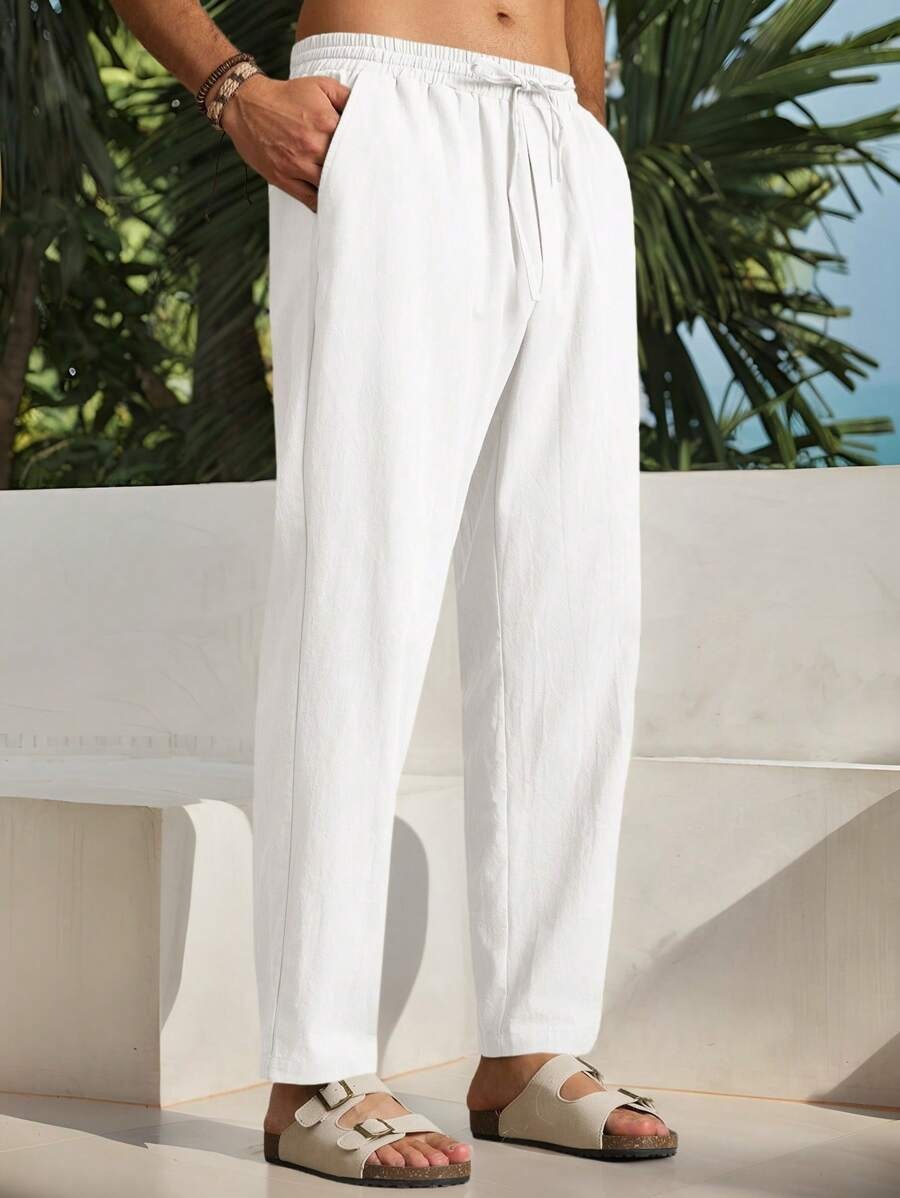 Ilias – Lange Hose Herren Unifarbe Alltag Business Stil