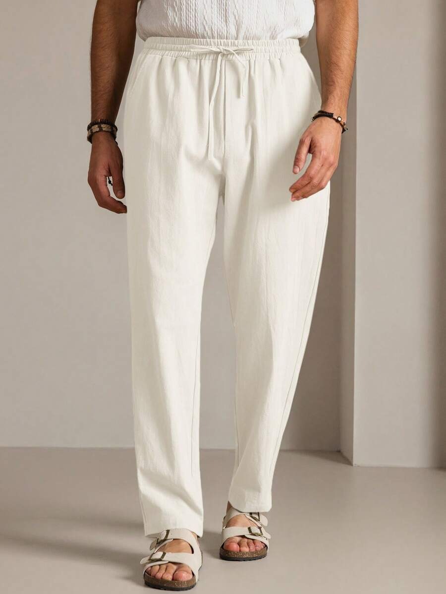 Ilias – Lange Hose Herren Unifarbe Alltag Business Stil