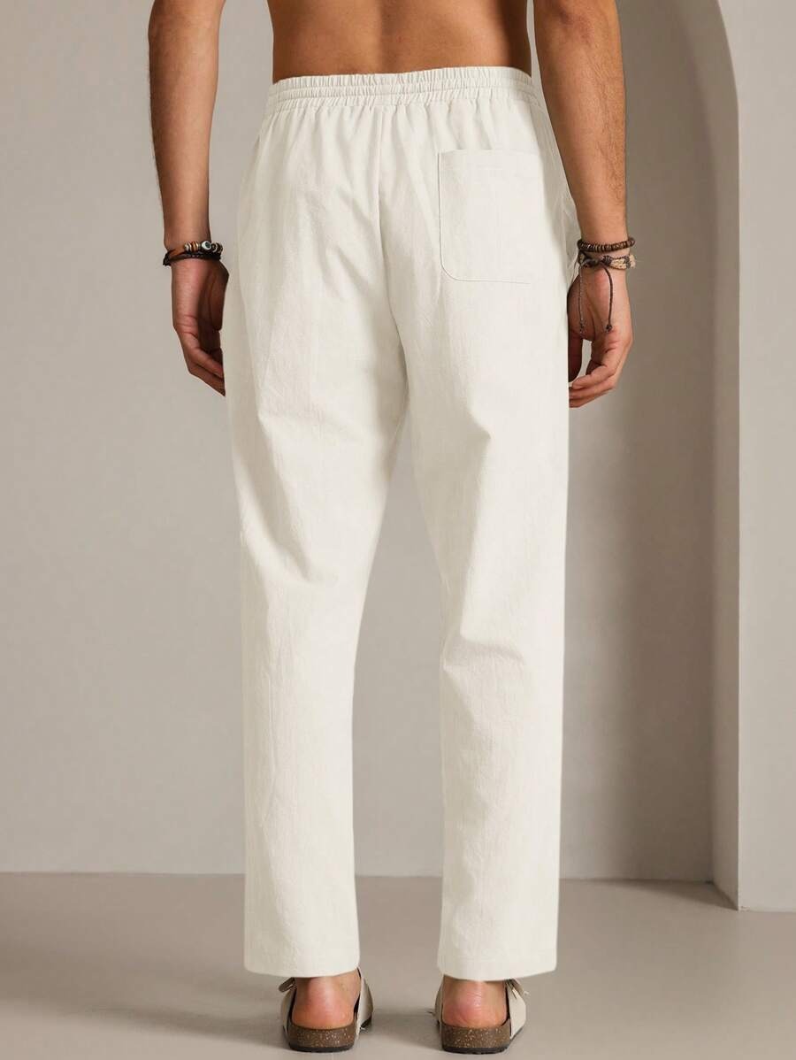 Ilias – Lange Hose Herren Unifarbe Alltag Business Stil