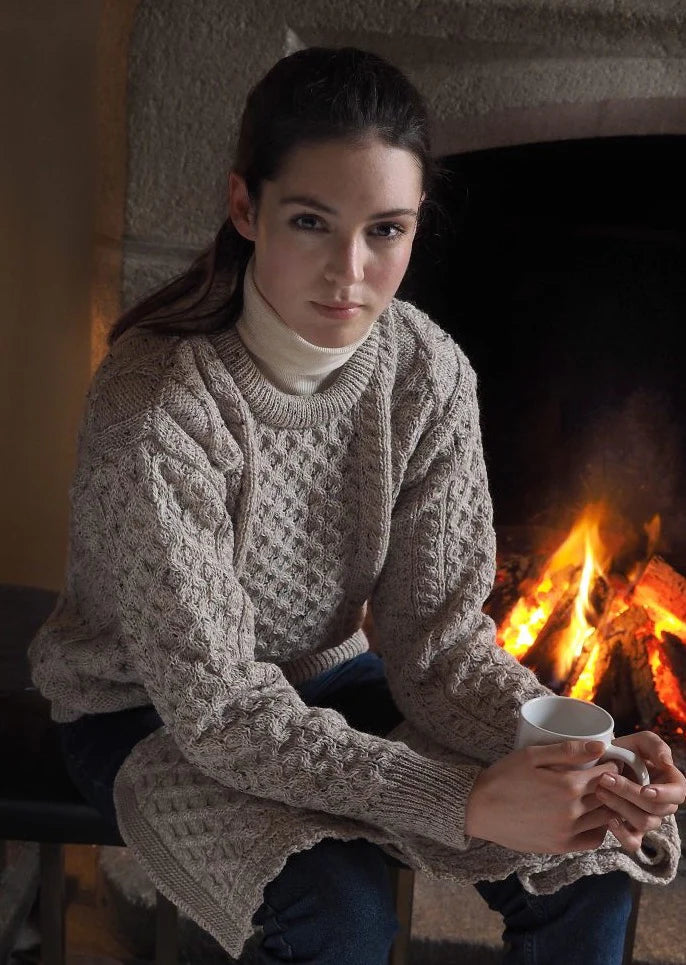 Ilse - Inis Mor Aran Sweater Haferflocken