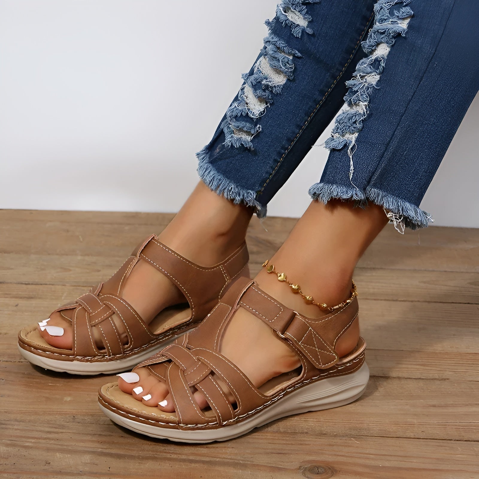Ilse - Orthopädische Sandalen für Stil und Komfort Braun