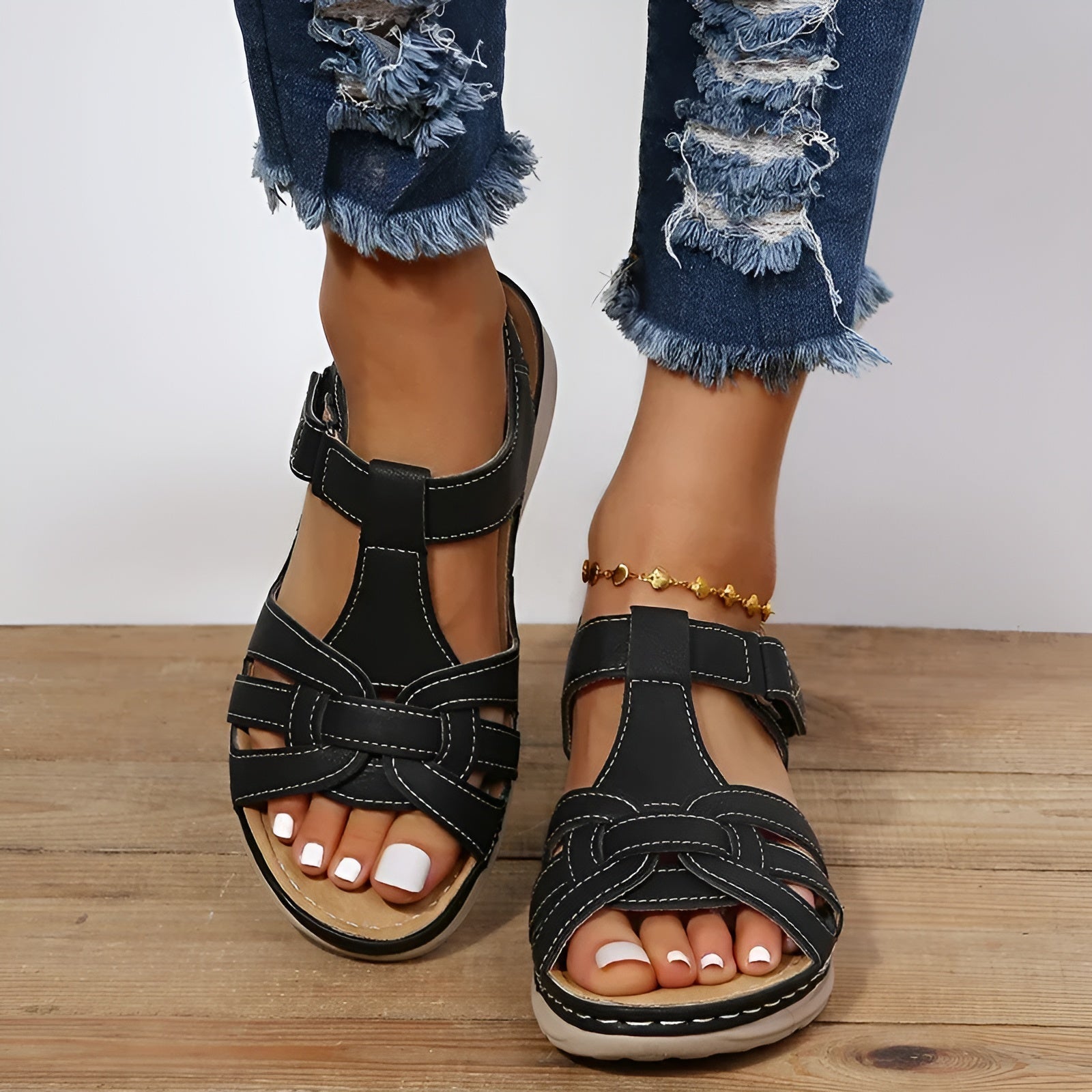 Ilse - Orthopädische Sandalen für Stil und Komfort Schwarz 1