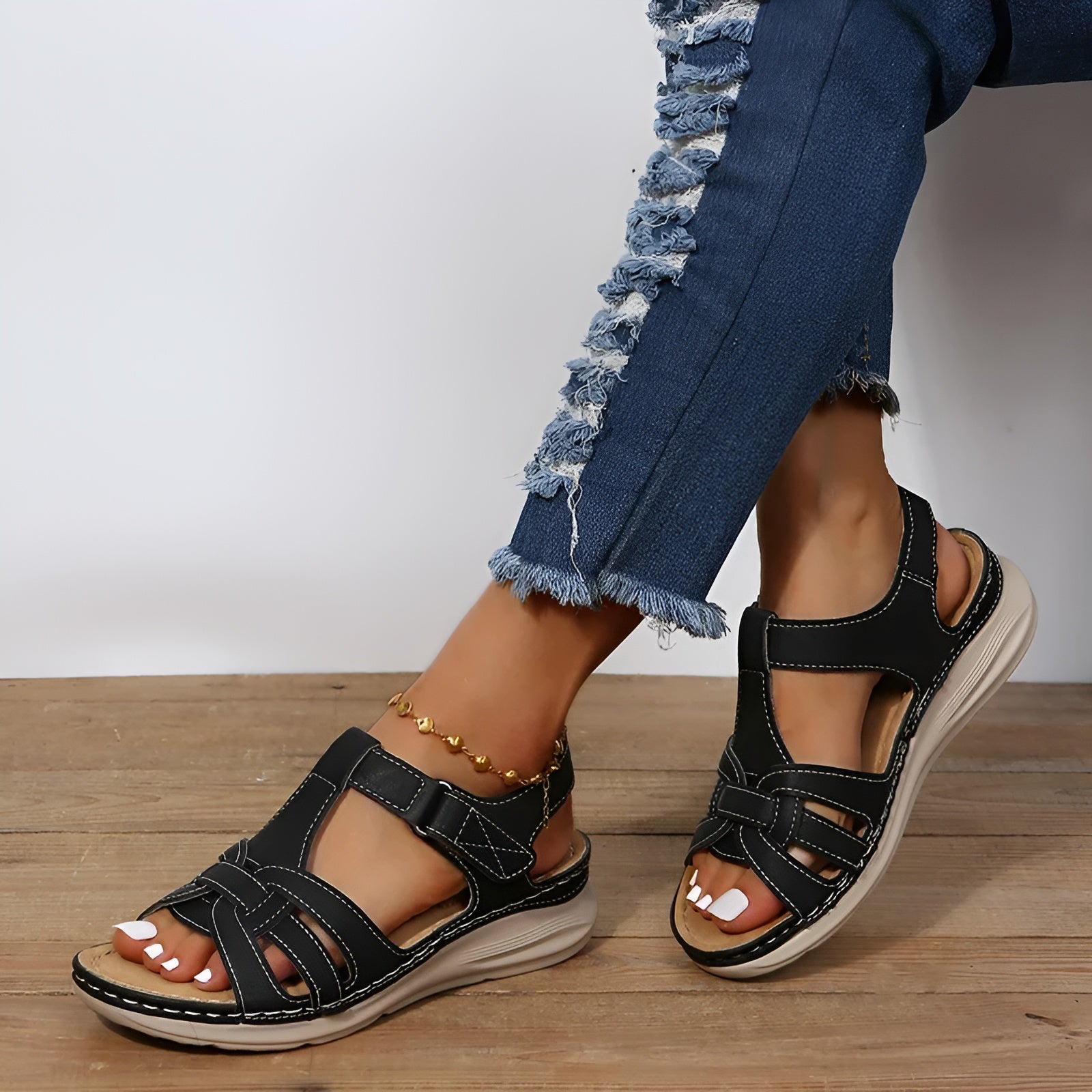Ilse - Orthopädische Sandalen für Stil und Komfort Schwarz 6