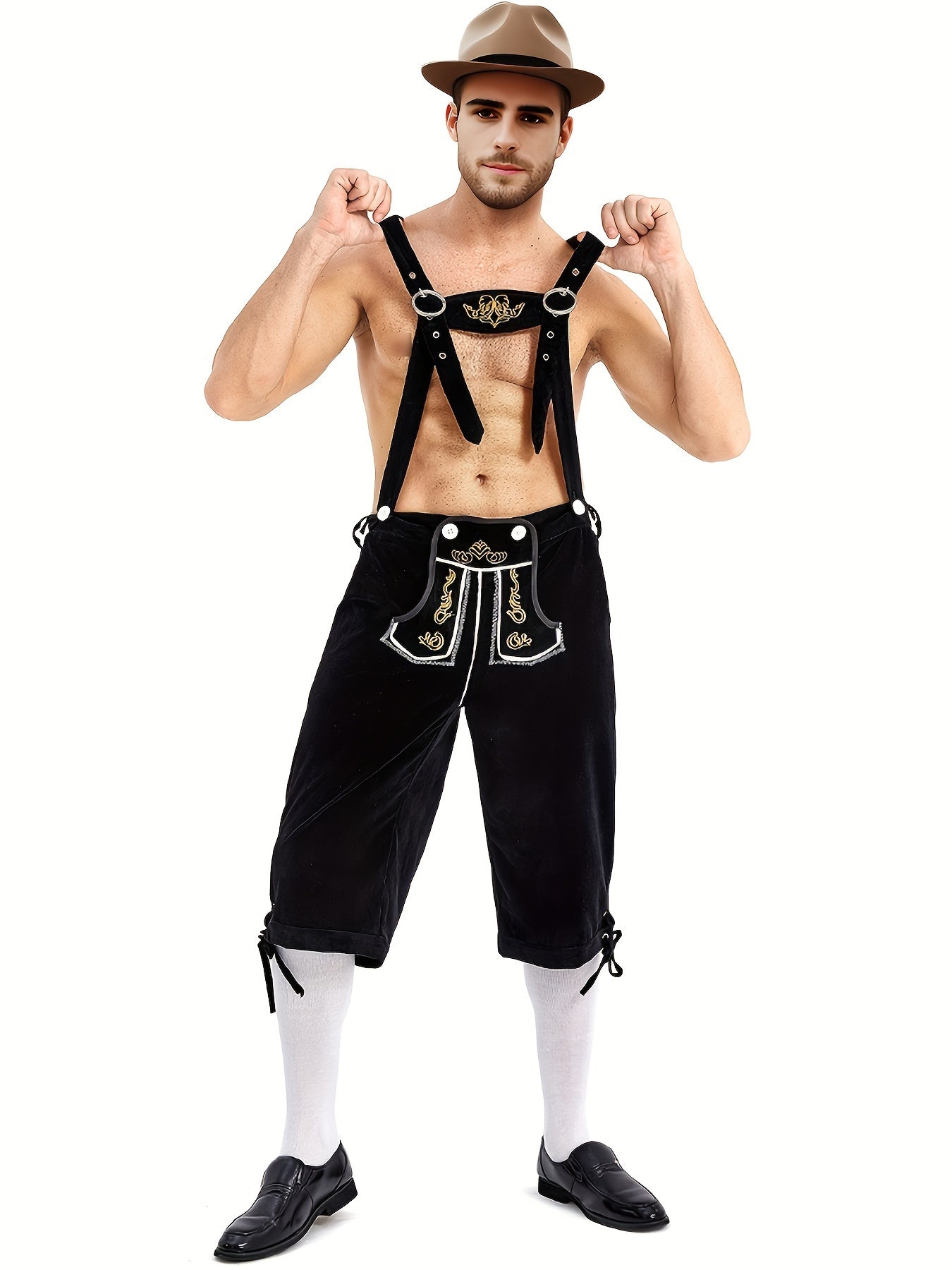Immanuel – Traditionelle Herren Lederhose Stickerei Trachten Look 3