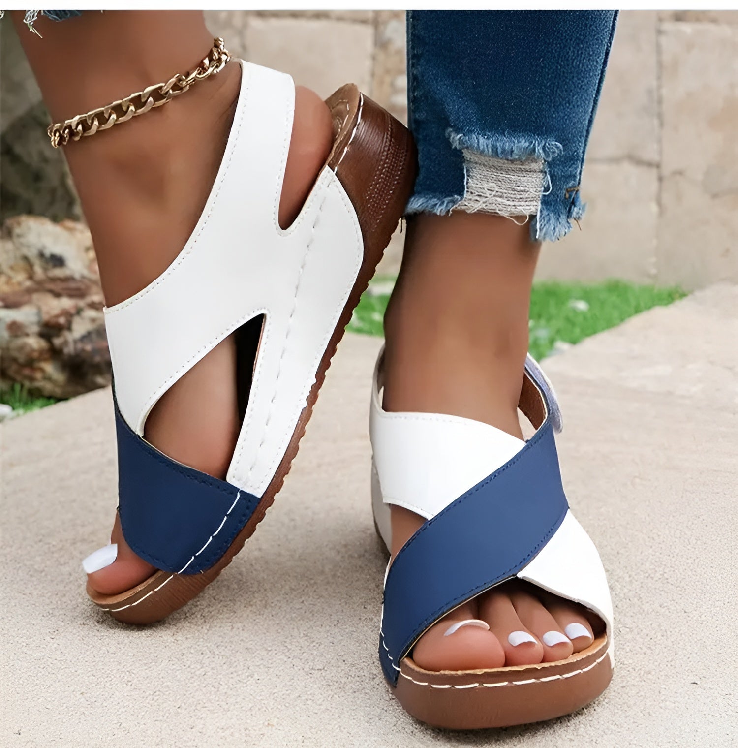Ingrid - Orthopädische Sandalen für Damen – Komfort & Stil Blau 4