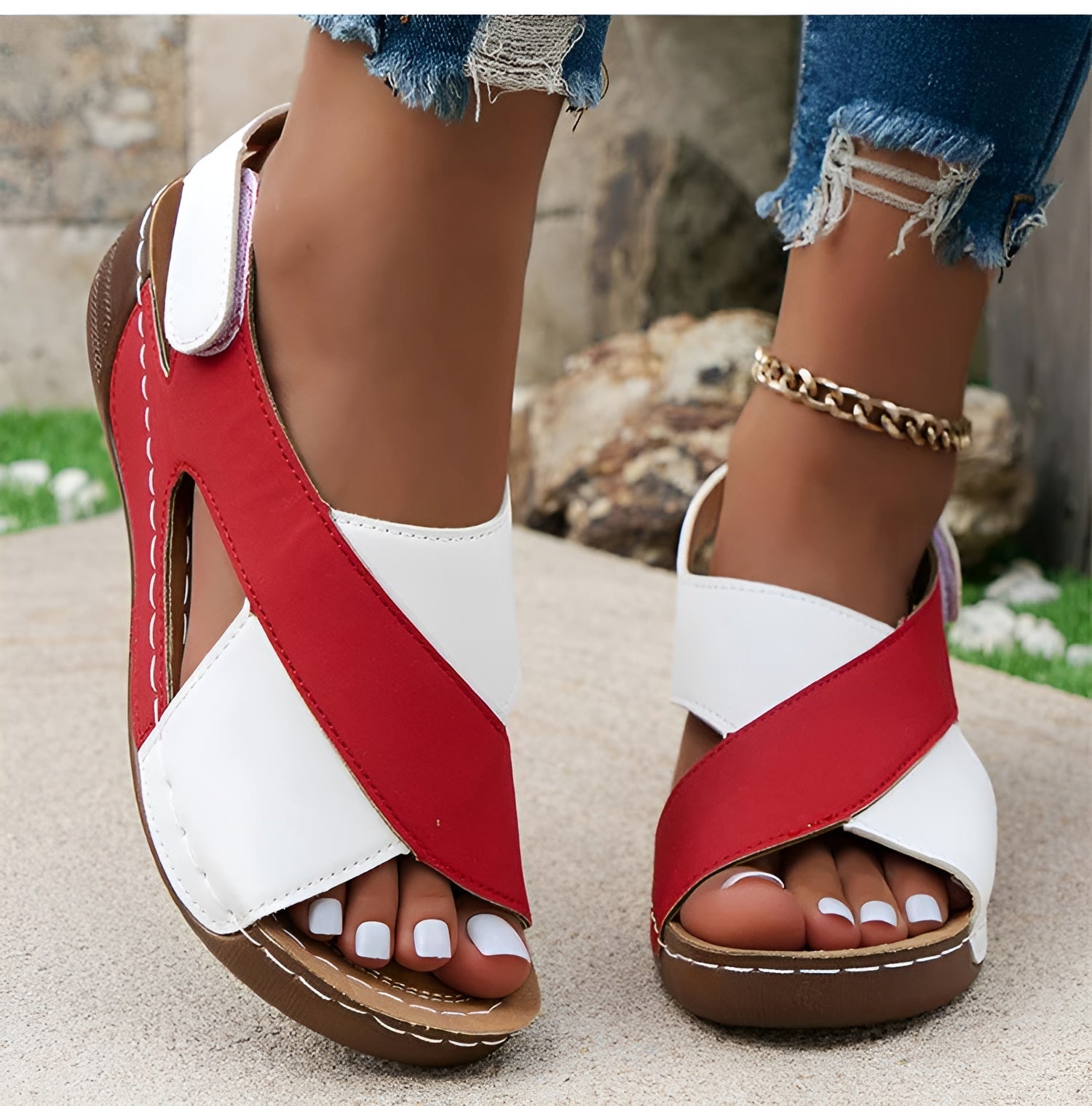 Ingrid - Orthopädische Sandalen für Damen – Komfort & Stil Rot