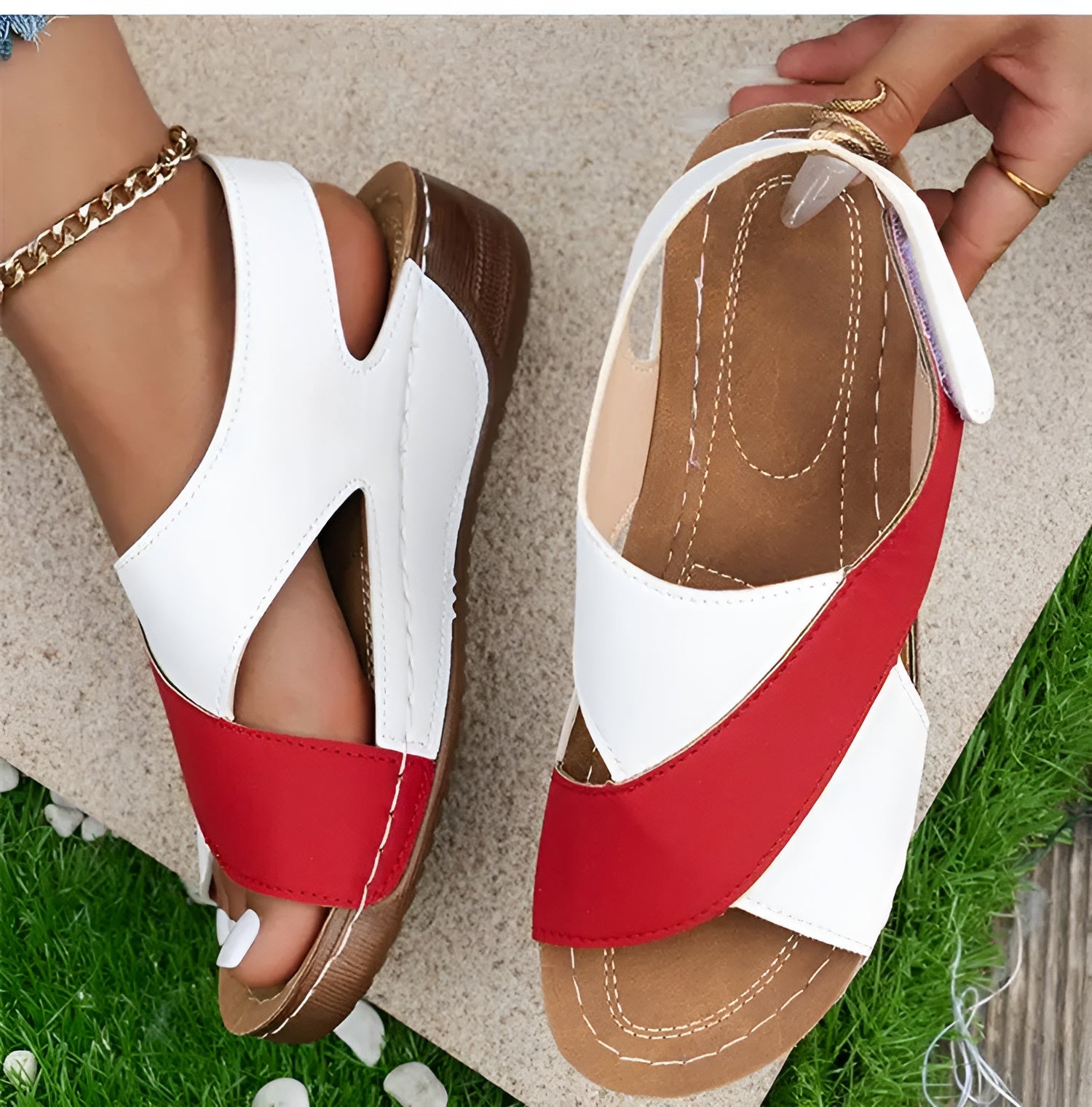 Ingrid - Orthopädische Sandalen für Damen – Komfort & Stil Rot 4