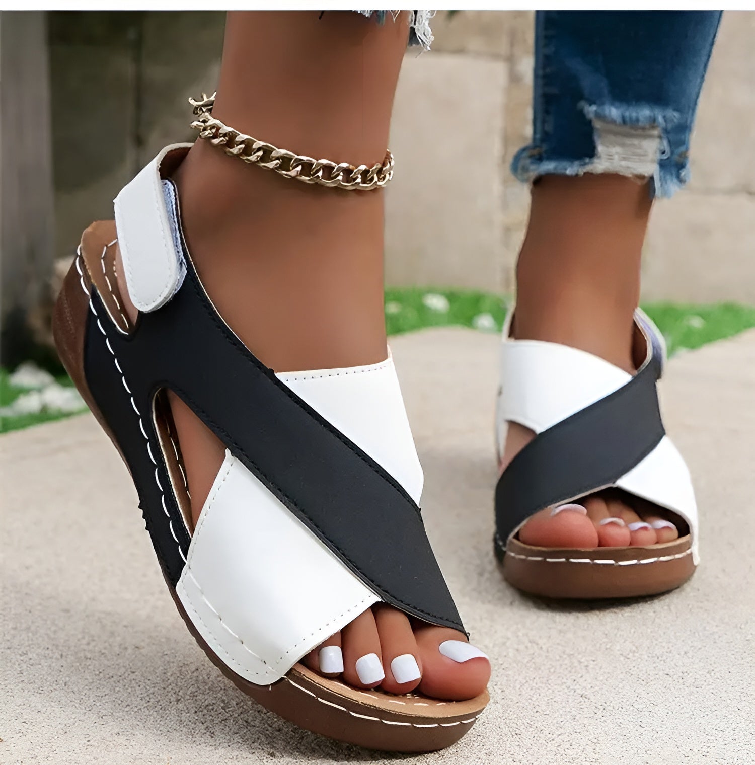 Ingrid - Orthopädische Sandalen für Damen – Komfort & Stil Schwarz