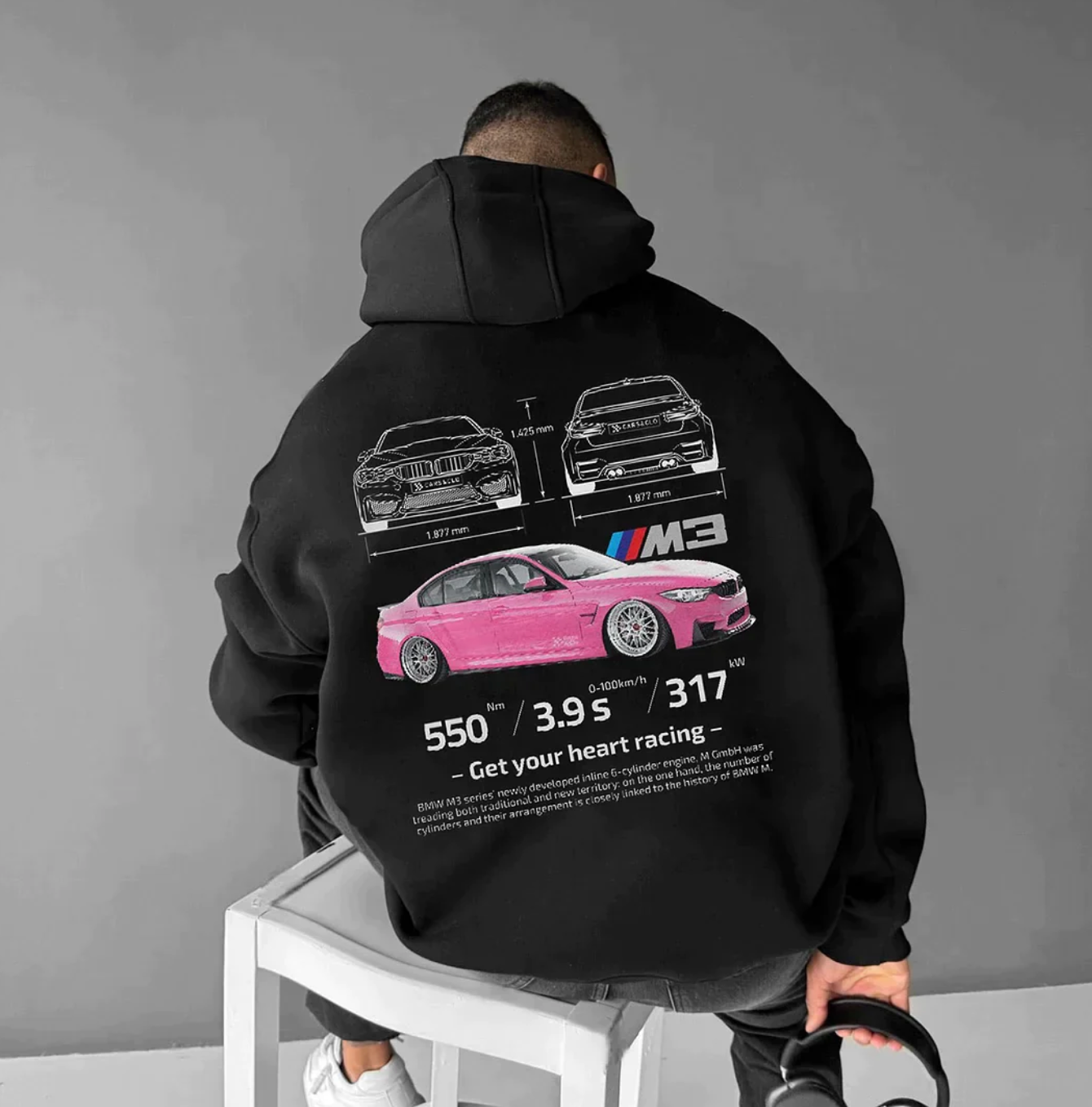 Irene - Eleganter Racing Hoodie für Männer F80 m3 Kapuzenpulli
