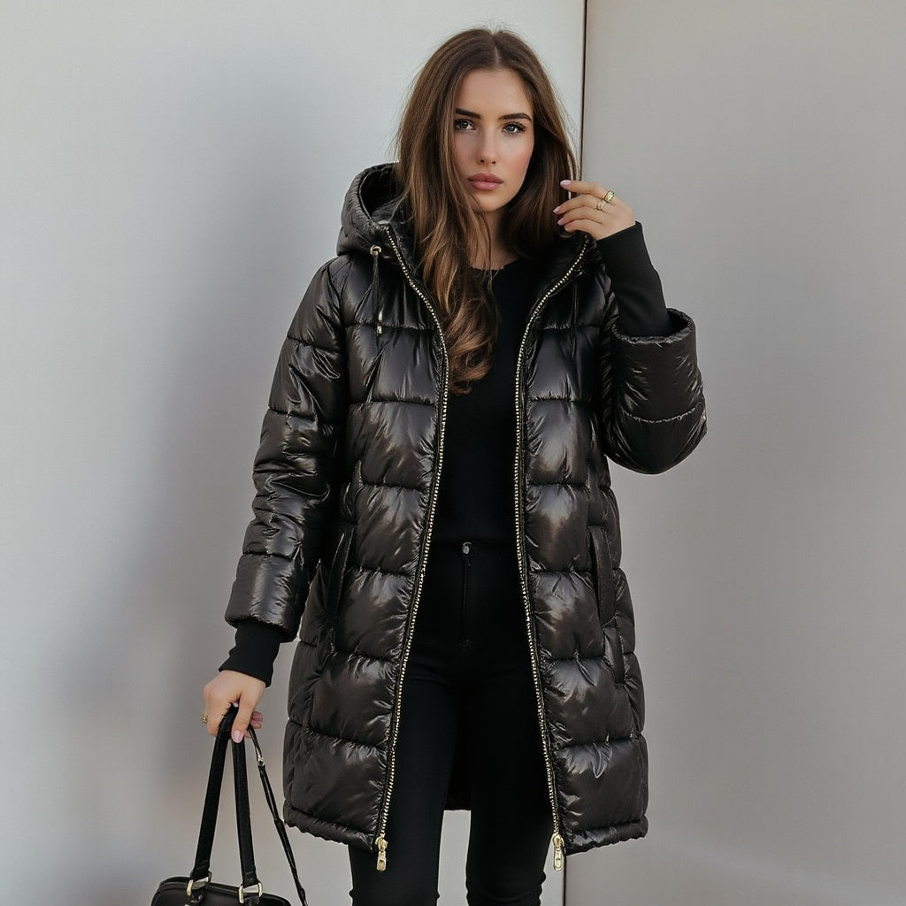 Isolde - Langer Wintermantel black