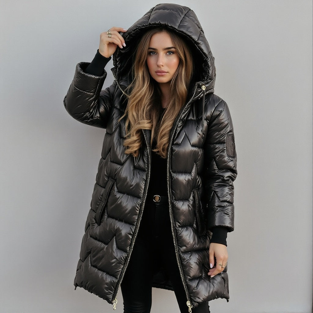 Isolde - Langer Wintermantel black