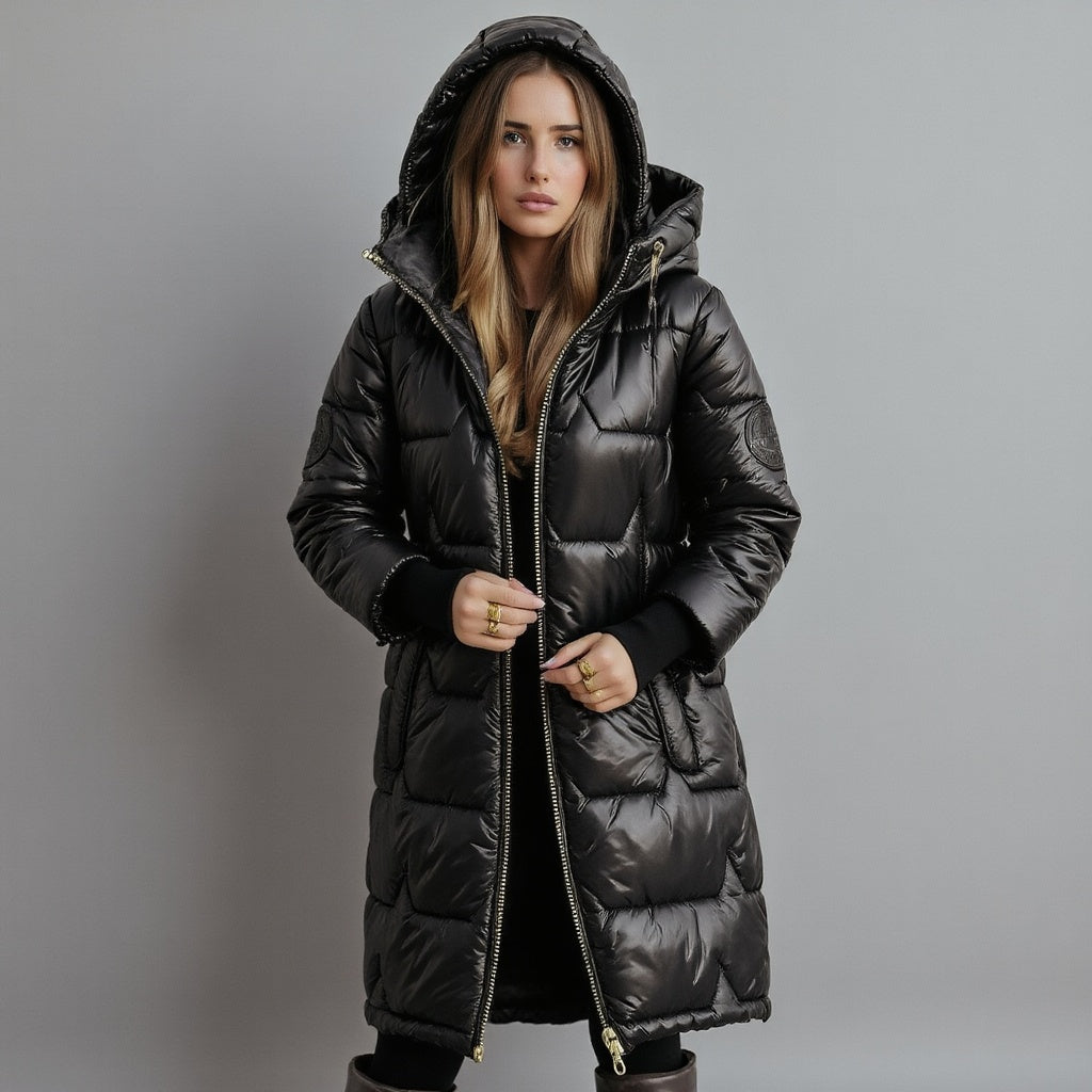 Isolde - Langer Wintermantel black