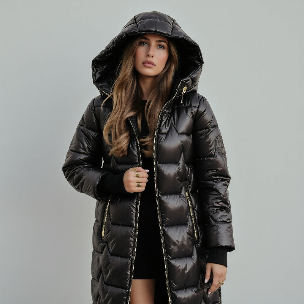 Isolde - Langer Wintermantel black