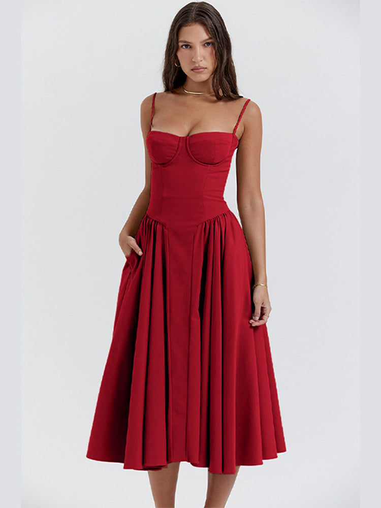 Iveta- Korsett Dress Rot