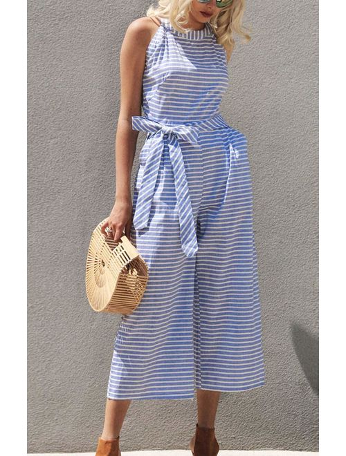 JUMPSUIT2_e1d87f77-cf31-4d9f-Lia- Gestreifter Damen Jumpsuit mit Wickelausschnitt Blau 2-35758626edbb