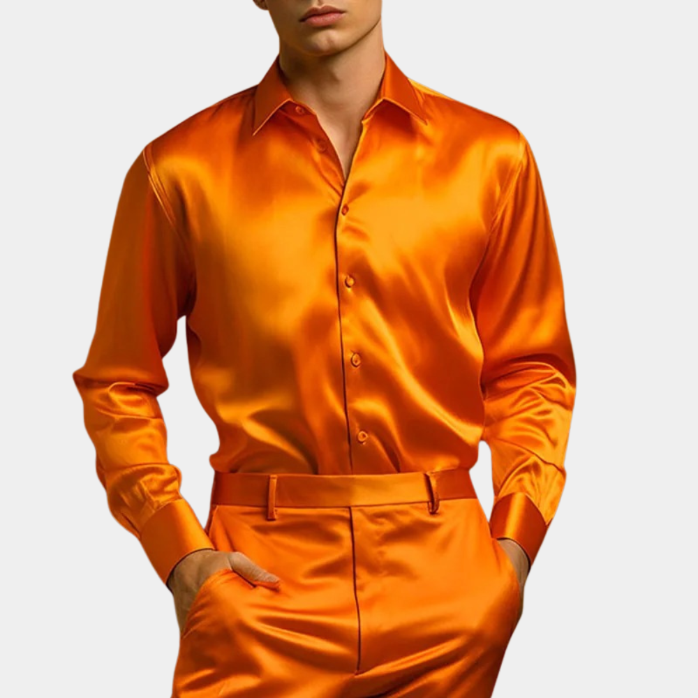 Jacek – Klassisches Herrenhemd im Business-Stil Orange