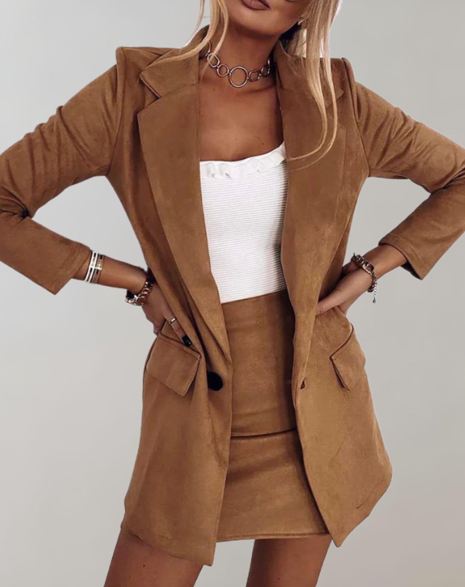 Elena – Elegantes Set Aus Blazer Und Rock