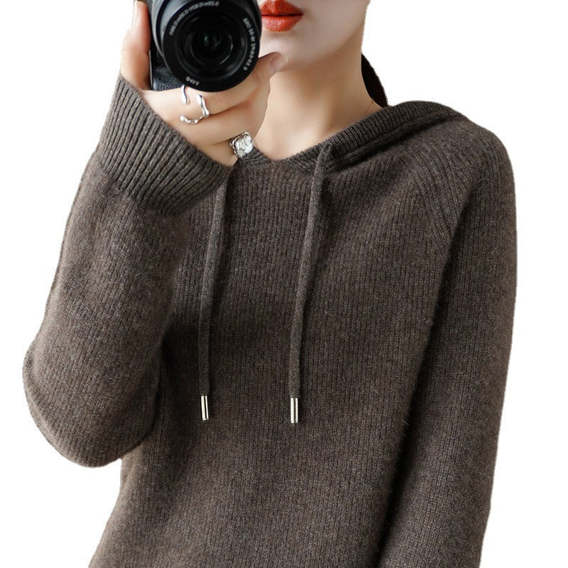 Jamila - Bequemer Kaschmir-Pullover mit Kapuze