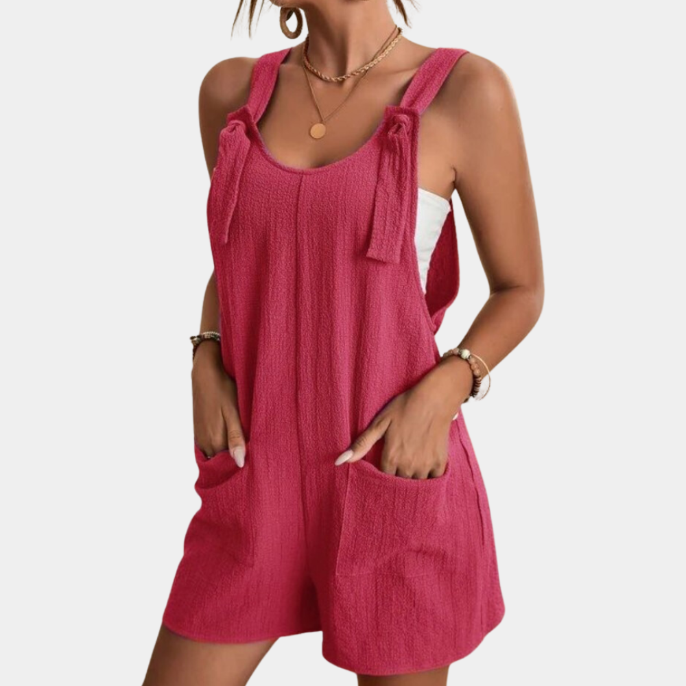 Jana - Lässiger Damen Sommer-Jumpsuit Dunkelrosa