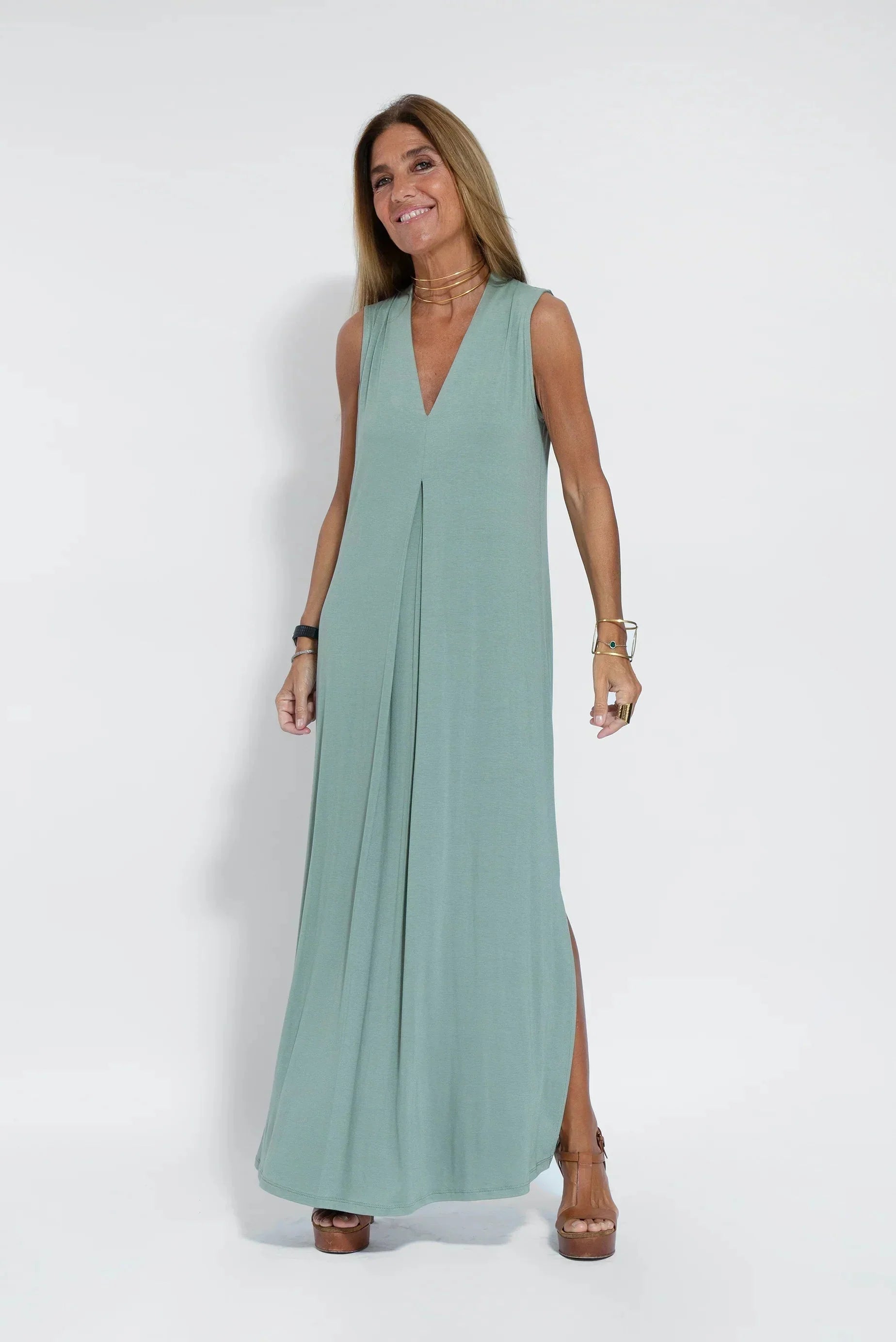 Janette- Schlankes Kleid Grün