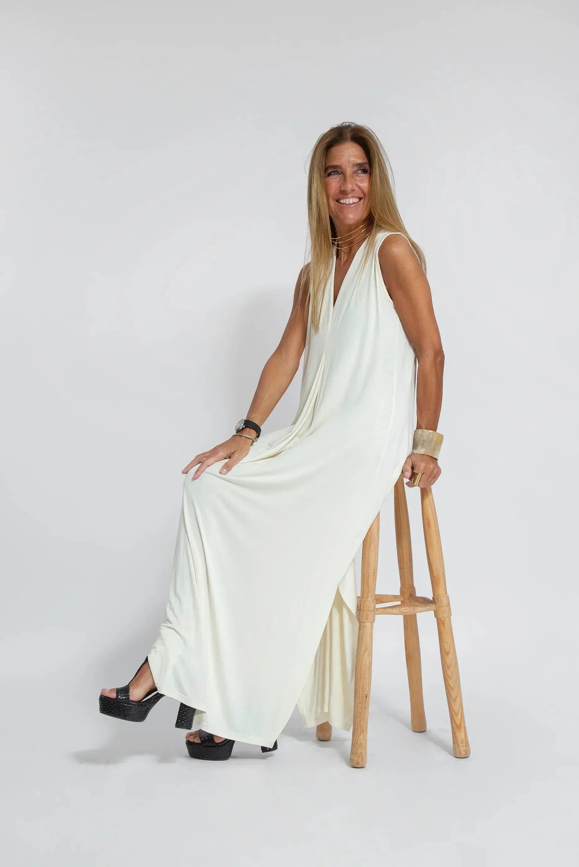 Janette- Schlankes Kleid Weiß 4
