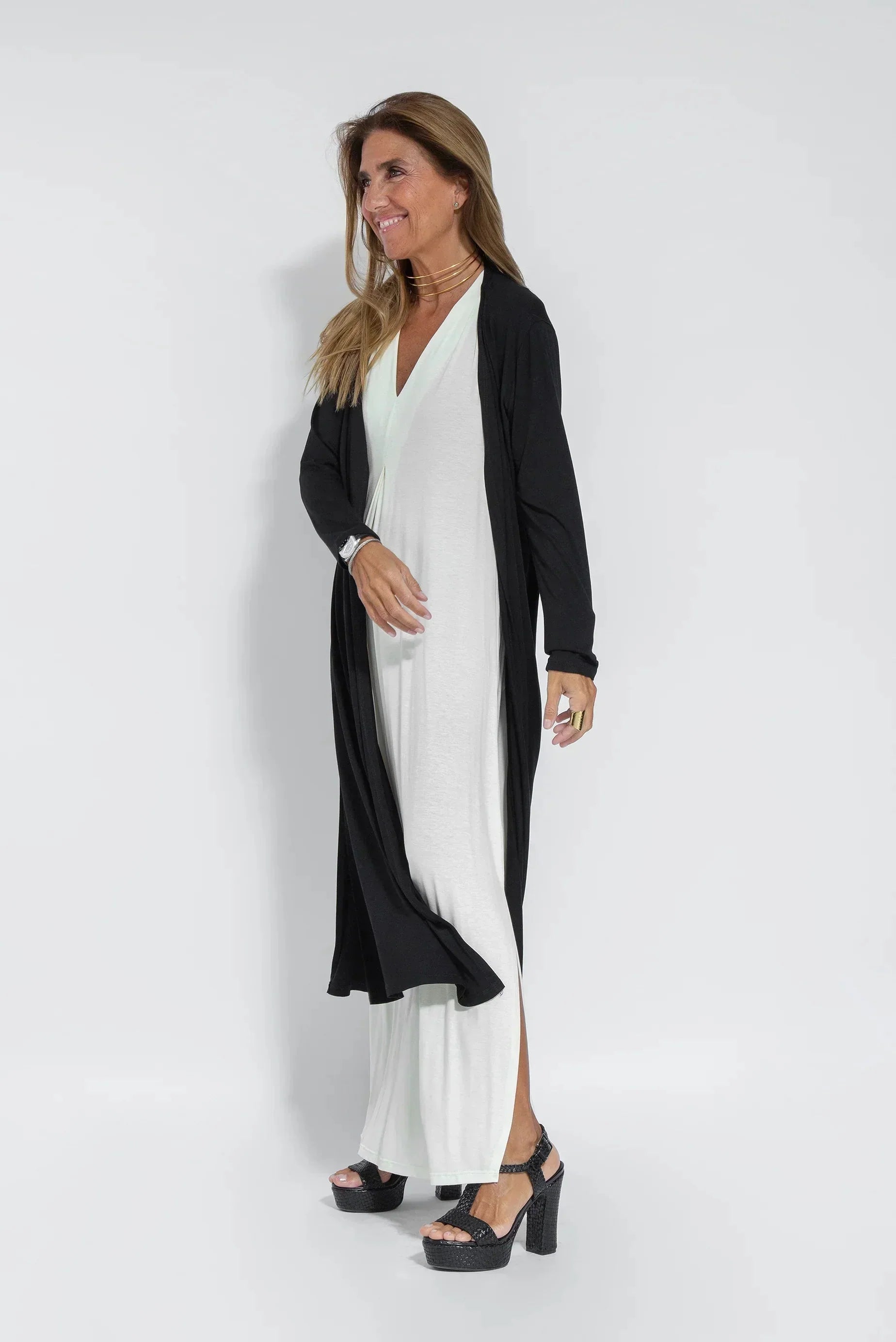 Janette- Schlankes Kleid Weiß 5