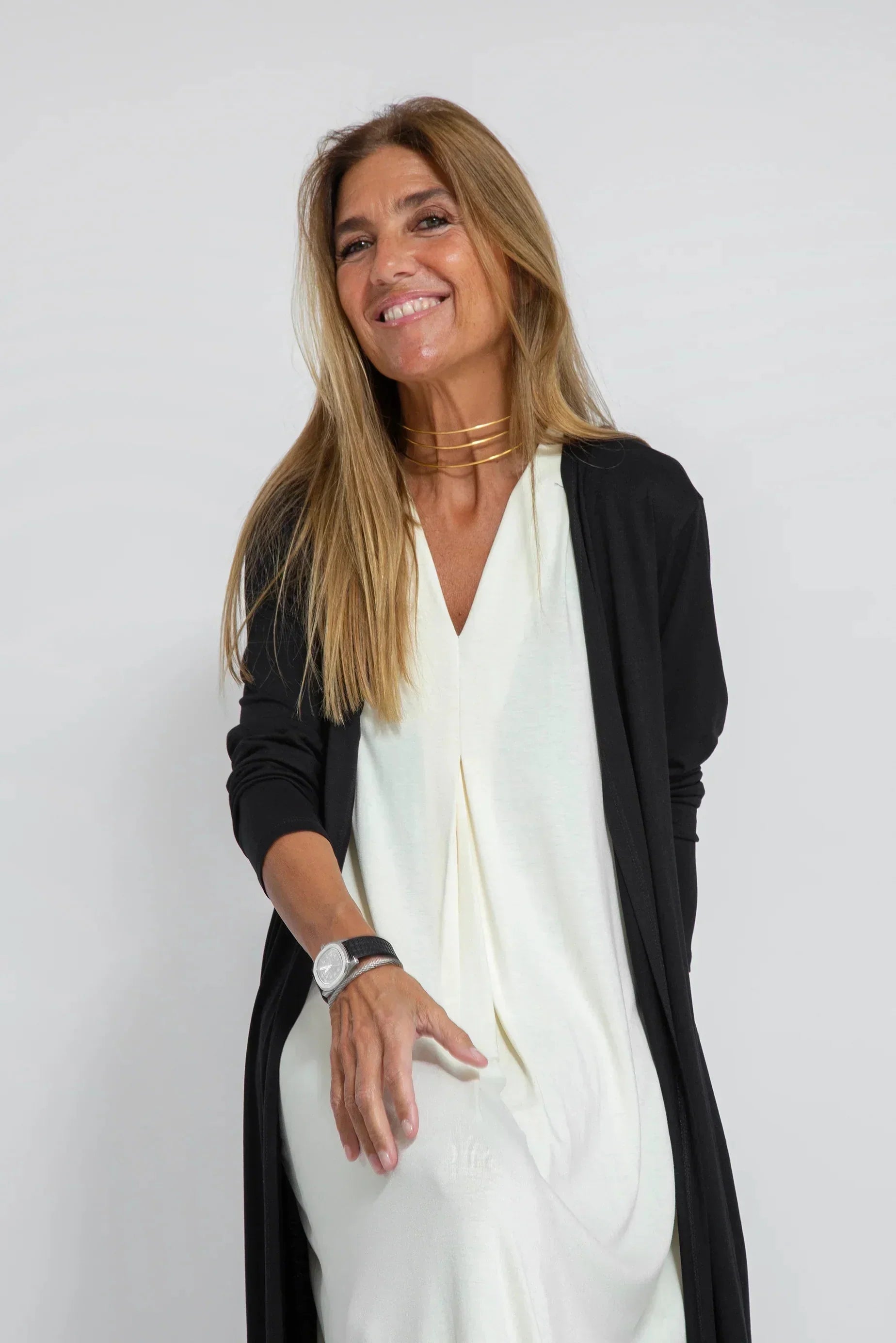 Janette- Schlankes Kleid Weiß 6