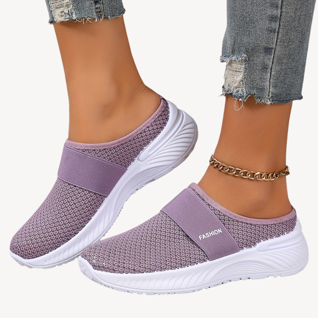 Janina – Orthopädische Damen-Slip-On Sneaker aus Mesh Lila
